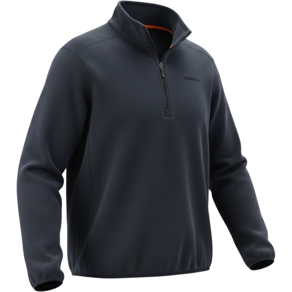 Merrell Mens 1/4 Zip Fleece Pullover Jacket Gray Outdoor Hiking Sweater Large